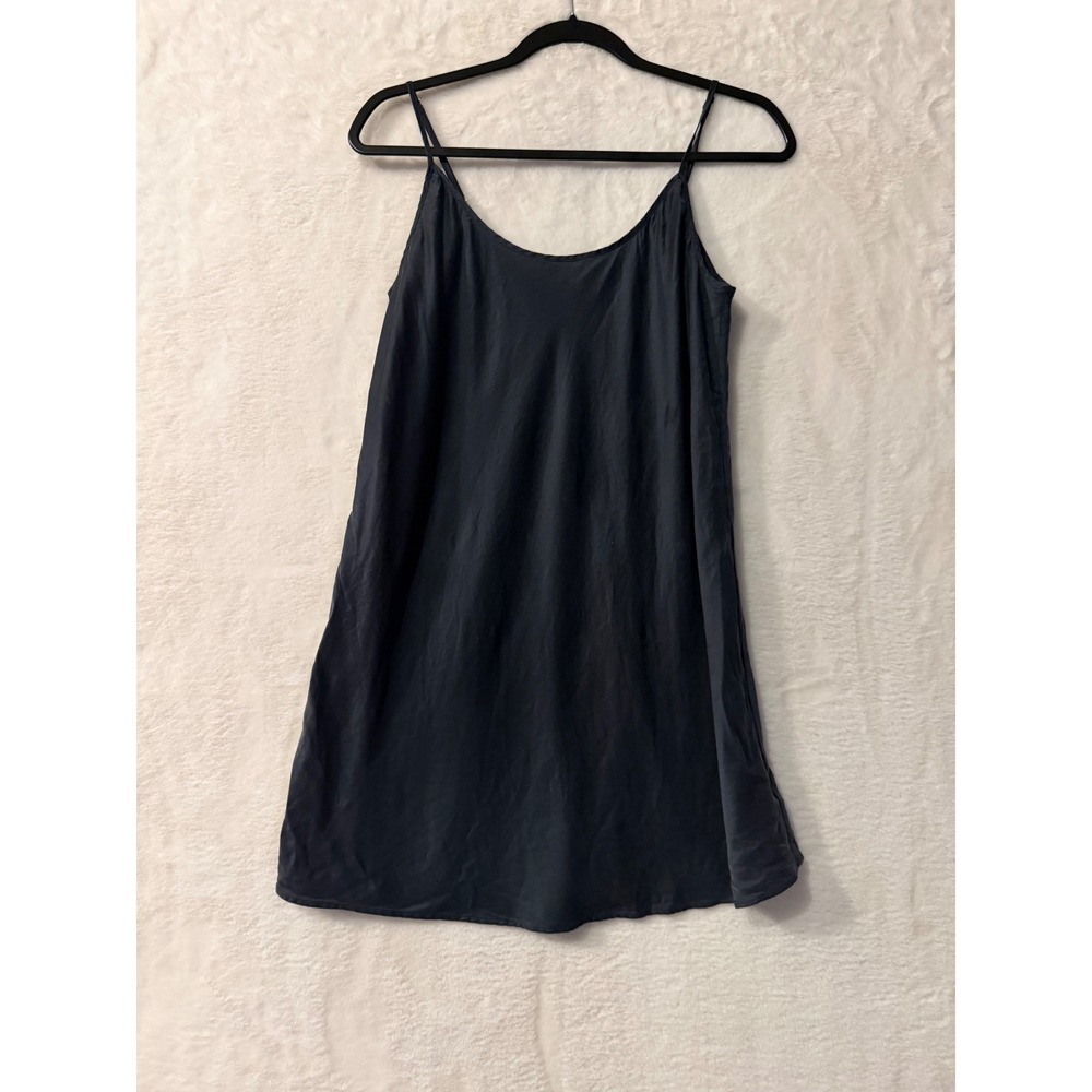 Sunday Citizen Black Silk Slip Dress Nightgown Chemise Large